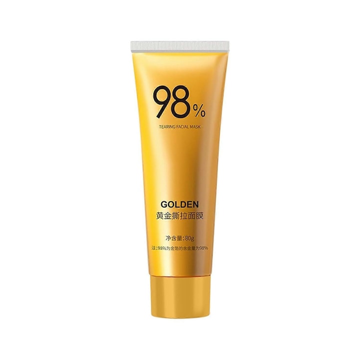 Masca de fata Peel Off Aurie  1pc  indepartare puncte negre  pentru toate tipurile de ten  24k Auriu