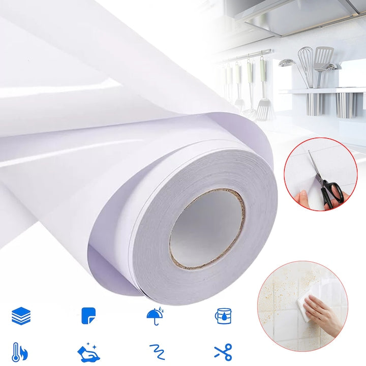 Transparent Self-Adhesive Plastic Film with Sticky Backing 60x300cm Waterproof Transparent Film Self-Adhesive Wall Film Decorative Stickers for Furniture and Kitchen Countertops
