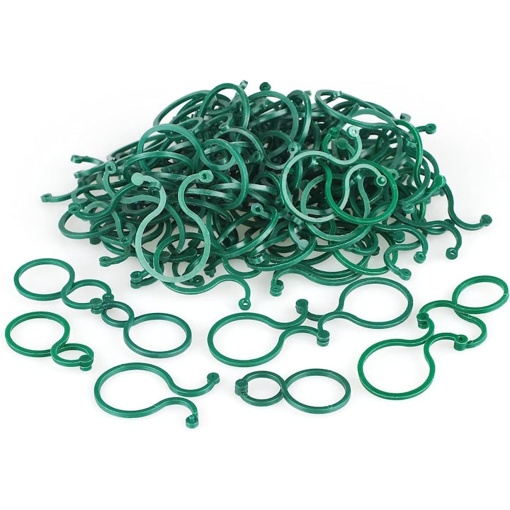 Set 120 clame prindere plante  Plastic  6x 4 cm  Verde