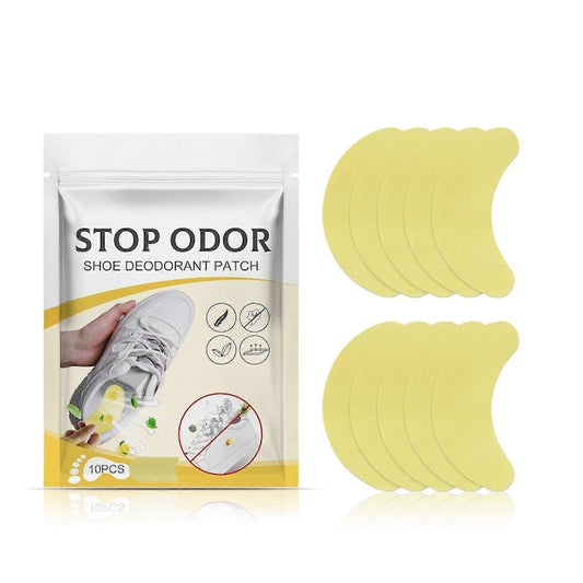 Set 10 plasturi pentru eliminarea mirosului de incaltaminte  deodorant si antibacterian  usor de utilizat  dimensiune mica