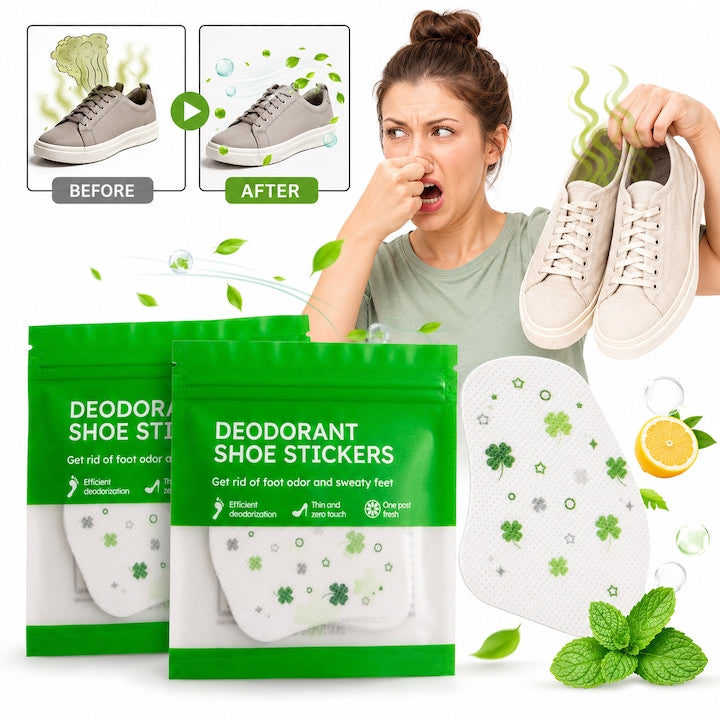 Stickere Deodorante Miraza pentru Incaltaminte  Set 20 Bucati  Neutralizeaza Mirosul  Absorbtie Umiditate  Formula Extracte Vegetale si Lamaie  Subtiri si Discrete  Universal