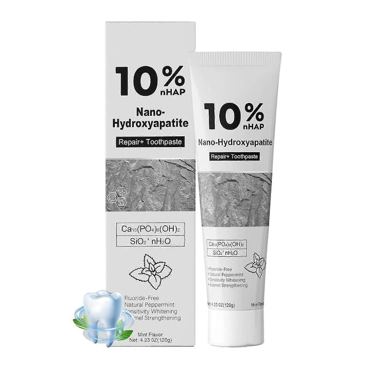 Pasta de dinti  10% Nano-Hidroxiapatita  fara fluor  120g  menta  6.3x16cm