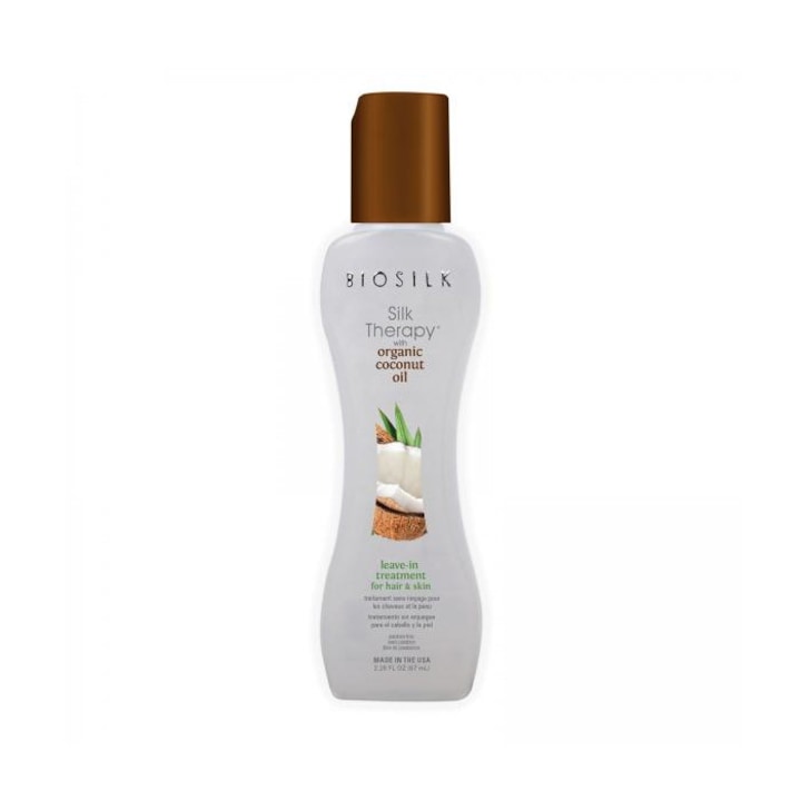 Ulei natural din nuca de cocos pentru par Silk Therapy  67 ml  BIOSILK