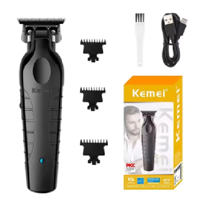 Kemei Hair Clipper GAPP 0mm Professional Cordless Trimmer KM-2299 Black