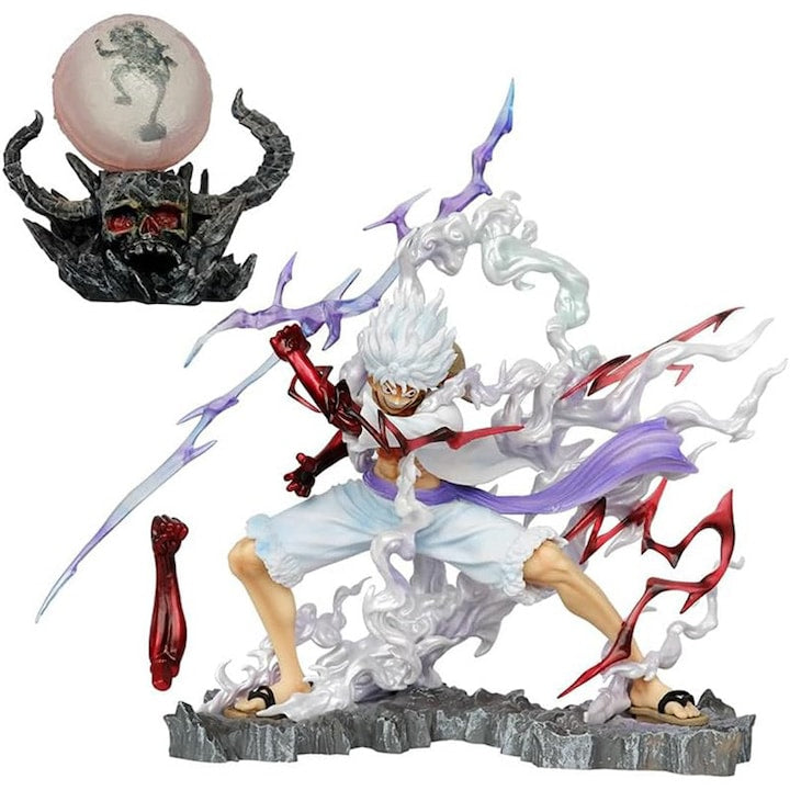 Figurina One Piece Monkey D. Luffy Gear 5 Nika  zeul soarelui 25cm