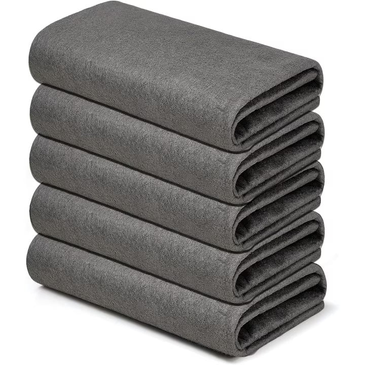 Set 5 Lavete Magice  Curatare Fara Scame si Zgarieturi  Material Microfibra  Bluvista®  30x30 cm  Gri