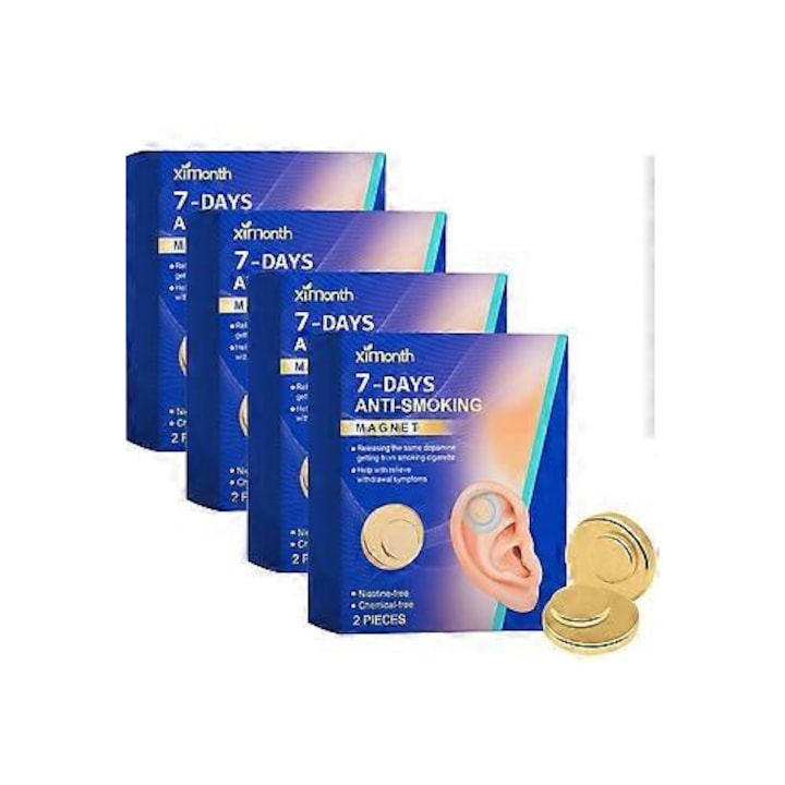 Magnet anti-fumat 7 zile  terapie magnetica  acupresiune  pentru pierdere in greutate