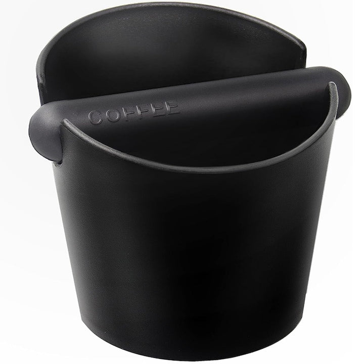 Rqiurpn Knock Box Coffee Grounds Container, Anti-slip, Durable, Black, 12x9x12cm