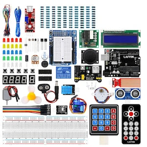 Kit de programare Arduino UNO R3  Rqiurpn  Pentru incepatori  invatare motor pas cu pas  include motoare si module LCD  Telecomanda  set  Multicolor