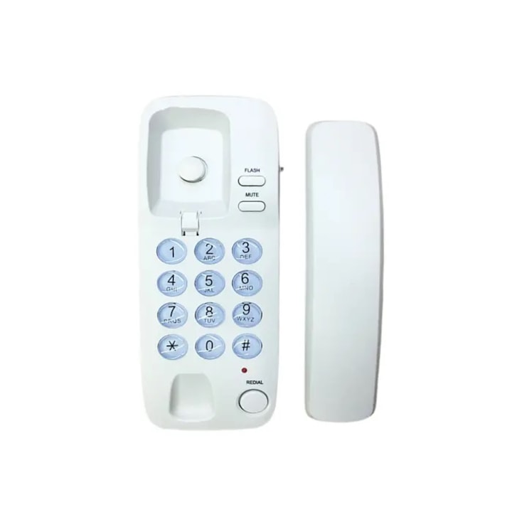 Interfon de interior audio  tip telefon  alb  compatibil cu interfoanele Resel si Tehnoton