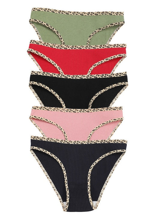 OEM - Set chiloti dama multicolor din Bumbac/Elastan  Multicolor
