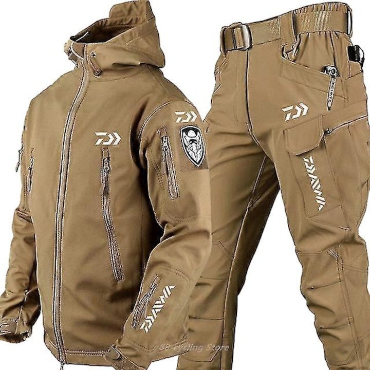 OEM - Costum de pescuit pentru barbati  rezistent la vant si apa  tip soft shell  L 12 rate cu 0% dobândă