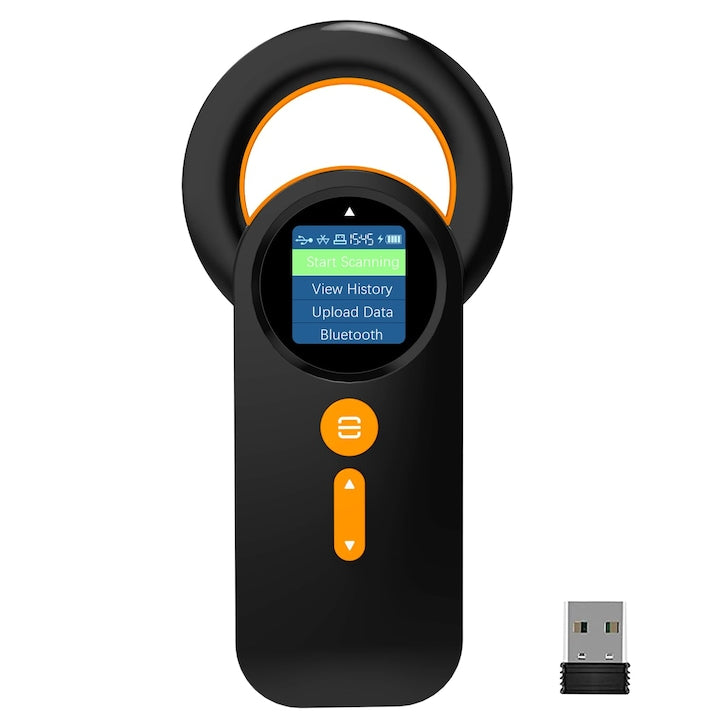 Scaner de microcipuri pentru animale cu afisaj TFT de 1 44 inci  scaner de cip pentru animale de companie fara fir Bluetooth Cititor RFID ISO11784/85/FDX-B/EMID  240 de inregistrari de stocare a datelor Incarcare pe PC  WALALLA