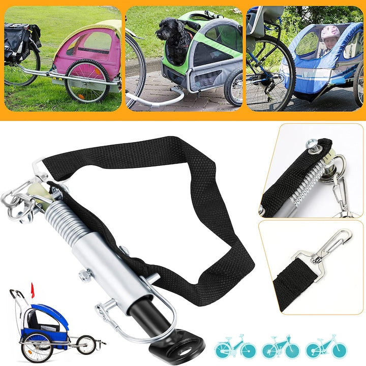 Universal Bicycle Trailer Coupler Hitch Adapter for Kids, Cargo, and Pet Trailers, Quick Release Stainless Steel Hitch Coupler