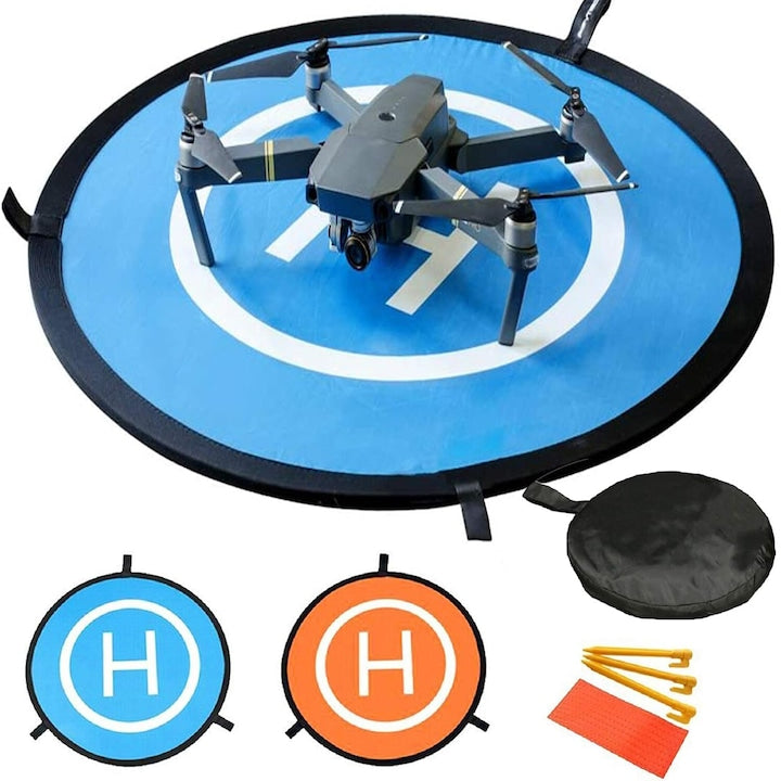 Pista de aterizare pliabila pentru drone  diamentru 75 cm  comptabila DJI Mavic Mini  AIr  FPV  Phantom  Skydio