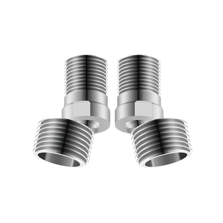 Adaptor/excentric pentru baterie dus  otel inoxidabil  articulatie pivotanta 360°  tip prindere 1/2  rotativ  universal  2BUC