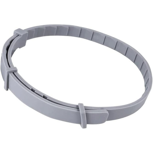 Zgarda antiparazitara pentru caini  protectie 8 luni  ajustabila si impermeabila  gri  72x1.35cm  set de 2 bucati