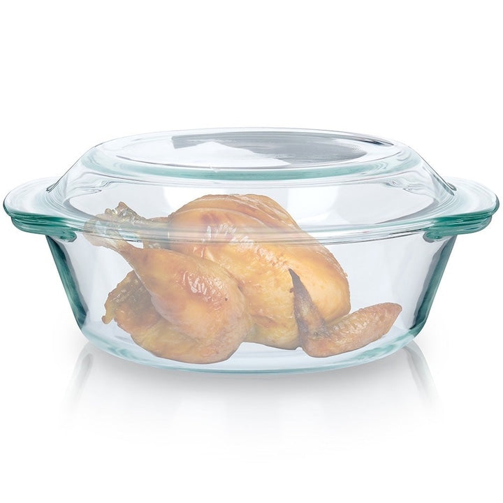Vas Termorezistent Cu Capac  Vilde  26x23x11 cm  2 l/750 ml  Sticla  Transparent