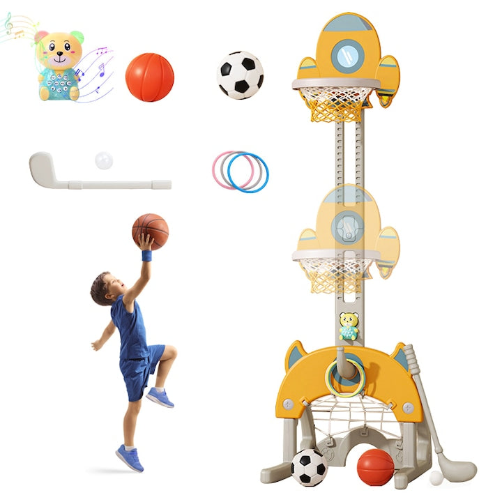 Piduules Multifunctional Basketball Hoop, 78-142cm, Multicolor