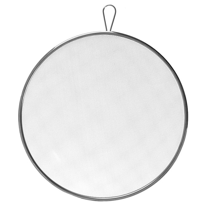 Capac De Protectie Pentru Prajit  Orion  30 cm  Fabricat Din Plasa De Otel Dens  Potrivit Pentru Spalare In Masina De Spalat Vase  Se Potriveste Cu Vase De Pana La 30 cm Diametru  Echipat Cu Maner In Forma De Bucla  Argintiu