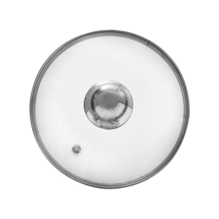 Capac Din Sticla  Orion  16x1.5 cm  Sticla  Rezistent La Temperaturi De Pana La 200°C  Are Ventil  Maner Confortabil  Transparent