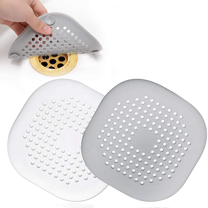 Set 2 site scurgere pentru colectarea firelor de par  Gri/Alb