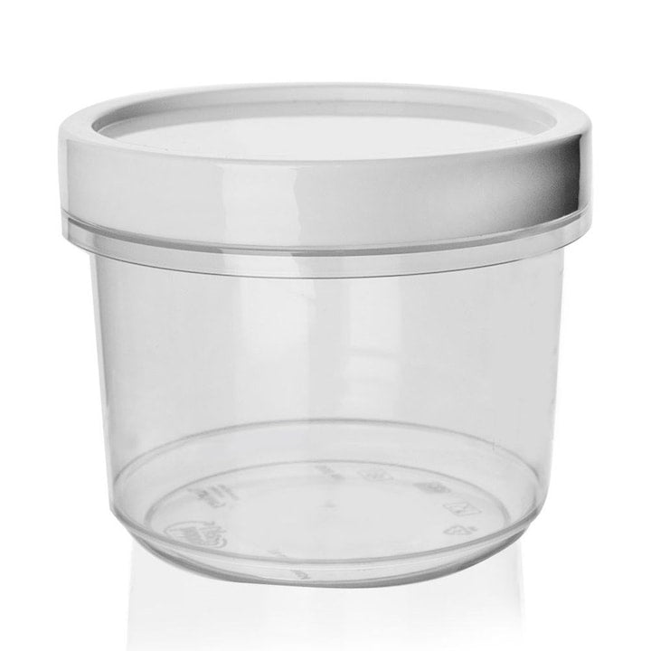 Recipient Pentru Alimente  Hobby Life  560 ml  9x11 cm  Etans Datorita Garniturii  Cuptor Cu Microunde  Frigider Si Congelator  Fabricat Din Material De Inalta Calitate  Fara Bpa  Posibilitate De Stivuire  Alb Transparent