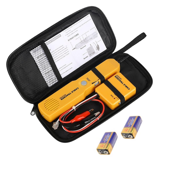 Tester de scurtcircuit auto EM415PRO  ZOUN  detectare precisa  include 2 baterii 9V  carcasa de transport  galben