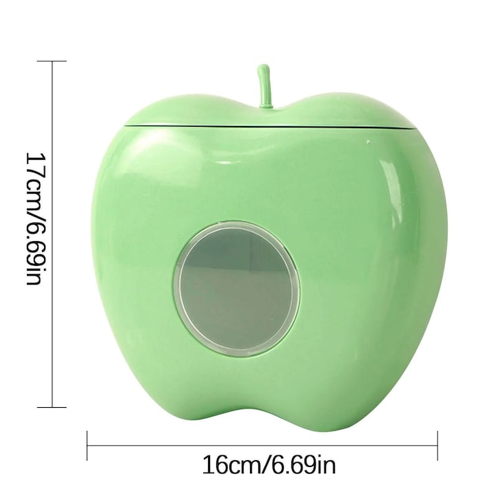 Plastic food wrap dispenser, wall-mounted design, large capacity, 17x16cm, green