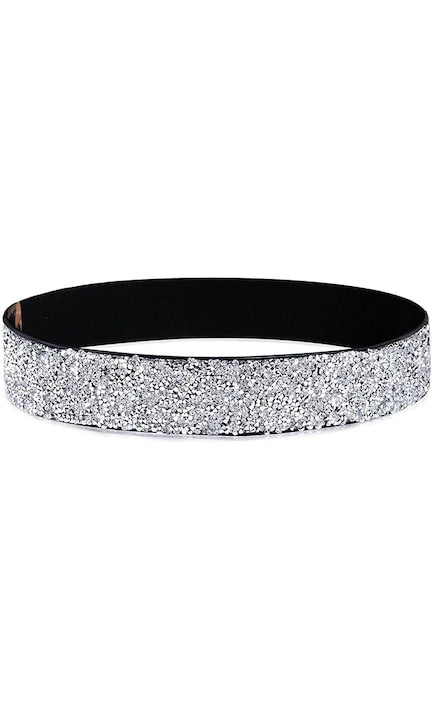 JENUOS - Belt with elegant rhinestones, fashion, 70 cm, Silver
