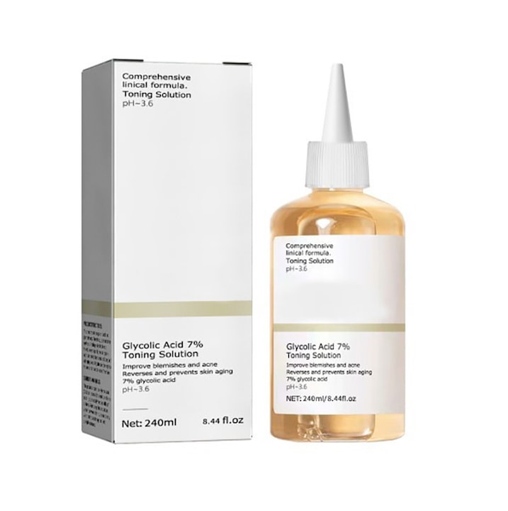 Rqiurpn Glycolic Acid 7% Toner for Combination and Oily Skin Pore Treatment 240 ml