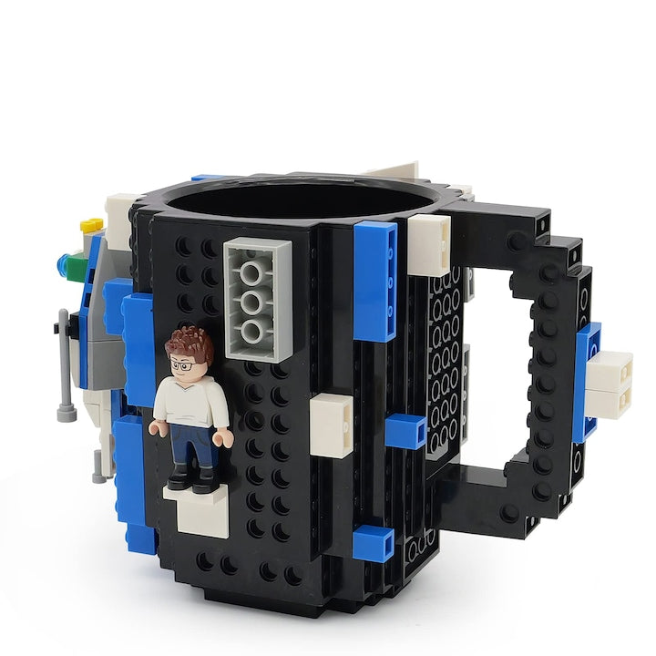 Cana cafea din piese lego  OVERTANG  negru