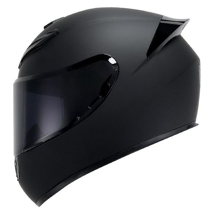 Motorcycle helmet with integrated goggles, SINBINTA, Unisex, UV protection, HD anti-fog, Good ventilation and air permeability, Detachable, Portable, Easy to clean, ABS, 36x28x24 cm, Matte Black, M
