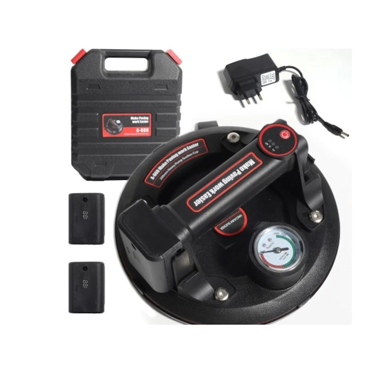 WALALLA Two-Layer Electric Suction Cup, 220kg Load Capacity, LED Display, 20x10cm, Black