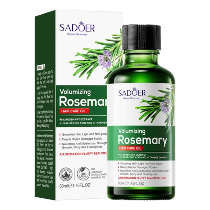 Ulei de protectie pentru par cu rozmarin  contine biotina si keratina  repara parul  previne caderea parului  hraneste parul fragil  50 ml