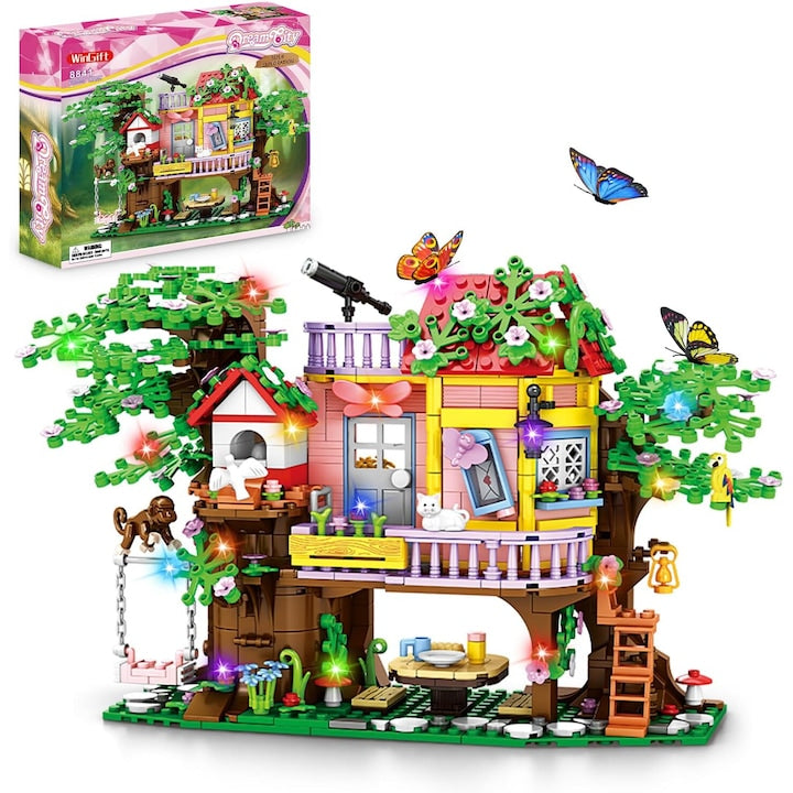 Building Set for Adults WALALLA Creative Forest House Collectible Model Toy Gift, Suitable for Boys/Girls, 840 pcs, Multicolor