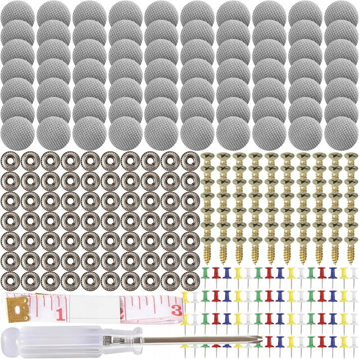 Kit reparare plafon auto Zola  70 capse  amestec culori  accesorii incluse