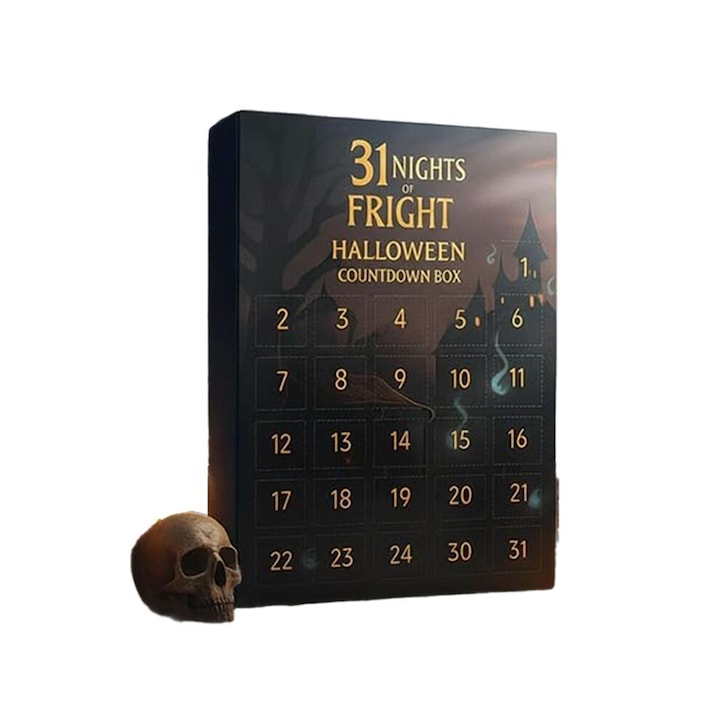 Calendar Advent Halloween 31 zile  figurine horror 3D  negru  31xvaria