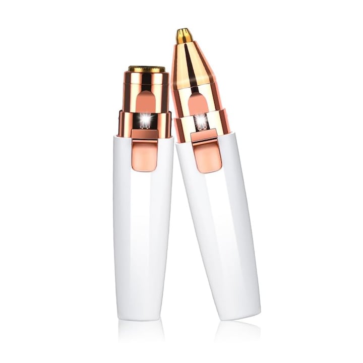 Epilator Facial Portabil  Cu perie de curatare  Pentru Indepartarea Parului Pentru Femei  Set Epilator Facial si Epilator Sprancene  cu Incarcare prin Cablu USB  YQLAFT  Alb