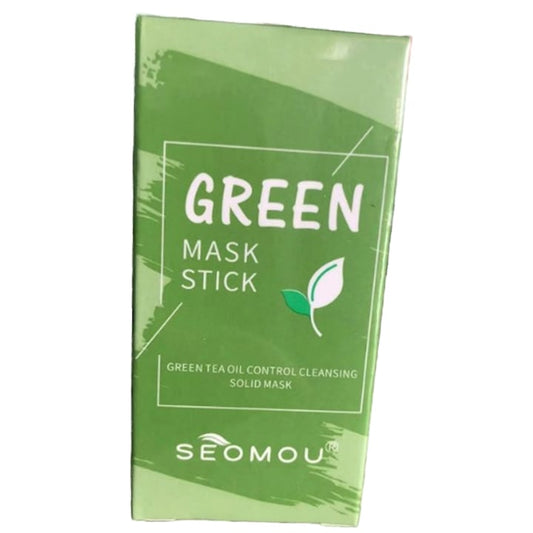 Masca Stick pentru Fata SEOMOU Green Mask  Extract de Ceai Verde si Argila Alba  Organica 100%  Purificatoare  Anti-Acnee si Puncte Negre  Curatare si Hidratare in Profunzime  40 gr  Verde