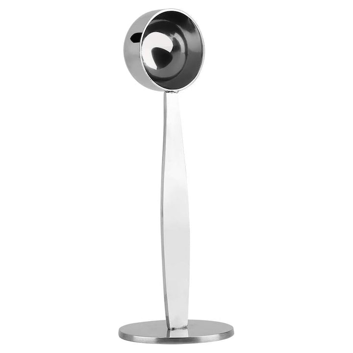 Lingura cafea 2n1  Inox  Tamper  Argintiu