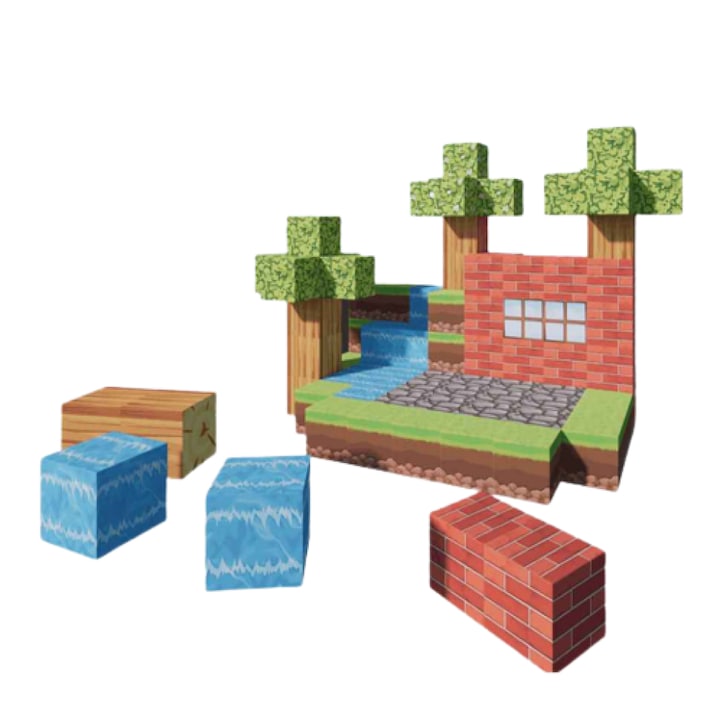 Set de Constructie Magnetic  100 Piese  Educativ  Multicolor  pentru Copii +3 Ani