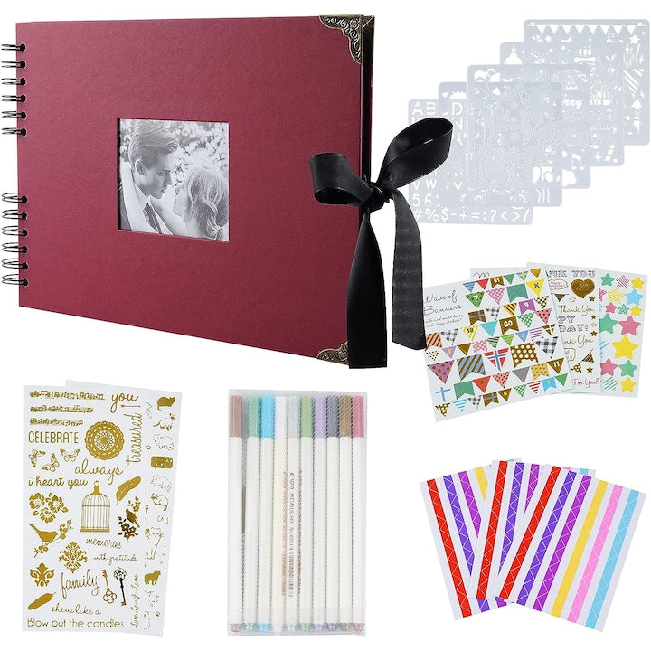 WALALLA Creative Photo Album Set, Cardboard/Metal, Multicolor