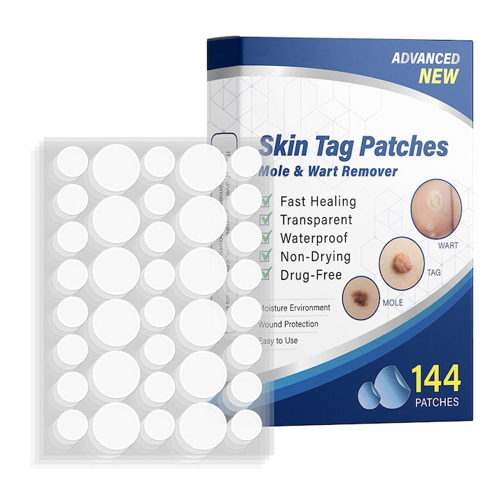 Set 144 plasturi pentru indepartarea papiloamelor  Tovbmup  Transparent