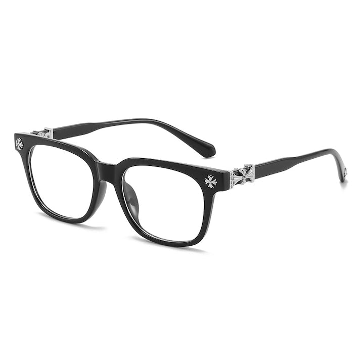 Ochelari de vedere  Anti-Blue Light  unisex  cadru negru-argintiu  cu husa