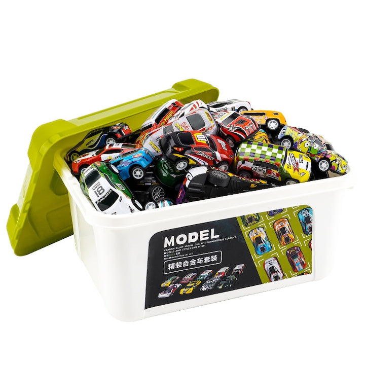 Set 55 masinute  Sedan*10  Off-road City*10  Off-road Graffiti*10  Racing Car*10  Police Car*10  Off-road Vehicle*5  Multicolor  3 ani+