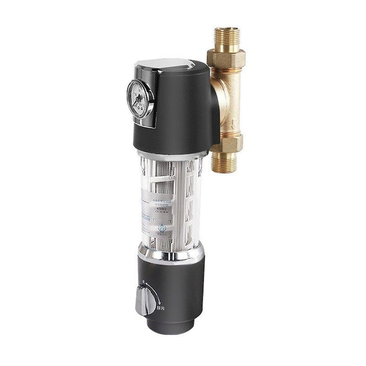 Filtru Apa Potabila cu Purjare Manuala  Duueyct  Sita Inox  auto-curatare  inox 316L  3/4"  Ideal pentru Eliminarea Impuritatilor Nisip  Namol  Rugina  Calcar si Altor Sedimente