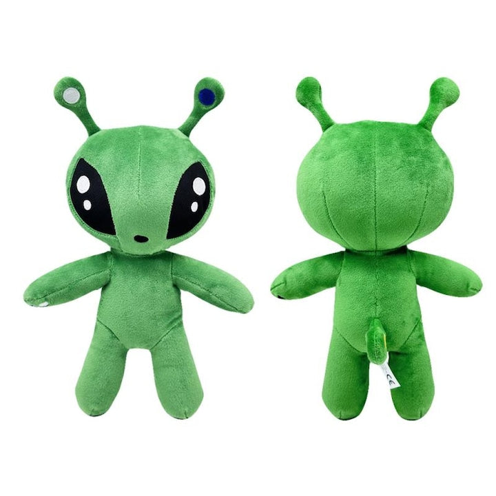 Jucarie de plus extraterestru verde 34x22cm moale si dragalasa