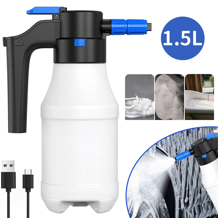 Electric Foam Car Sprayer, Detailing Sprayer, High-Pressure Washing Foamer, 1.5L Washing Foamer, Car Accessories, Foam Cleaning Foamer, Cleaning Products