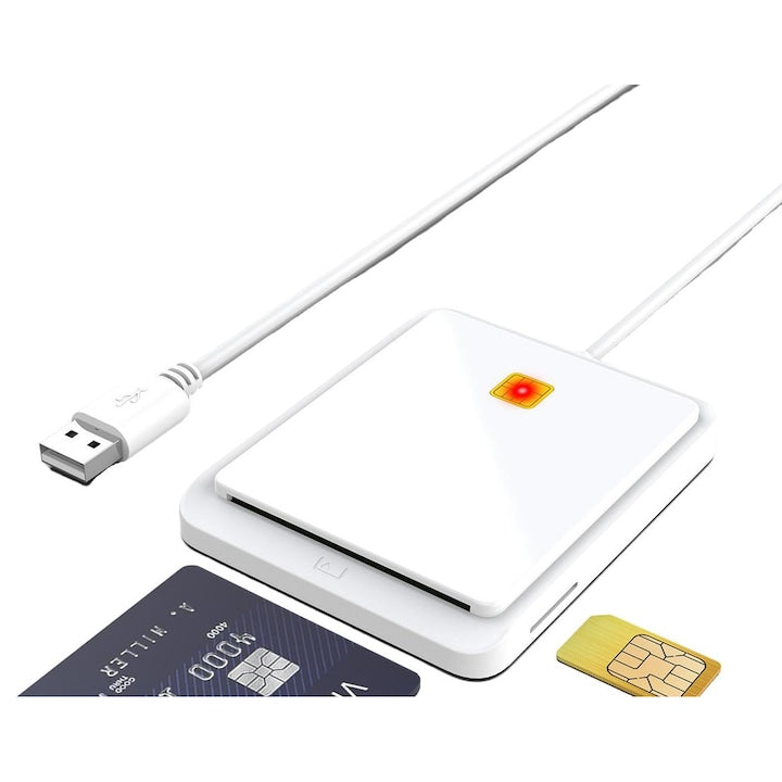 Cititor smart card 2-in-1 CR317  Fantasy  Design cu doua sloturi pentru card inteligent/carte SIM  USB2.0  Carduri inteligente din clasele A  B si C  conforme cu standardul ISO 7816  compatibil cu Windows XP  Windows7/8/8.1/10  Windows Vista  Mac OS